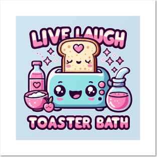 live laugh toaster bath Posters and Art